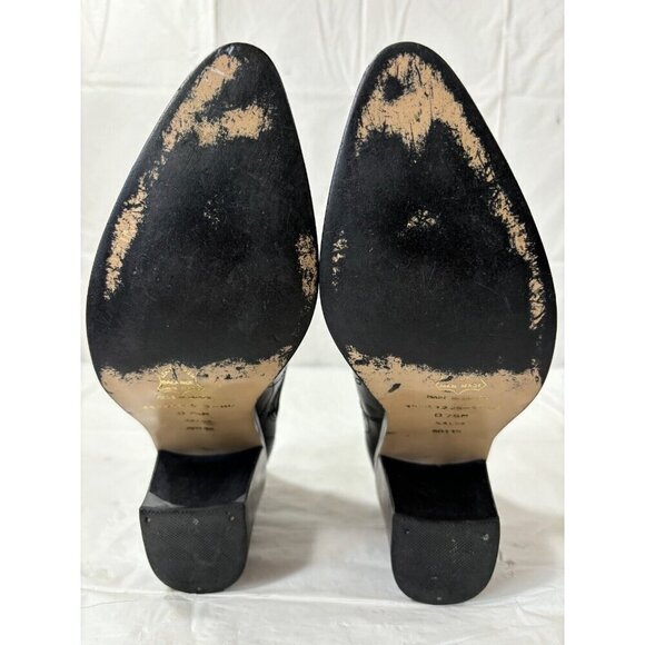Flings Salsa Black Leather Ankle Booties Size 7.5 M - Picture 6 of 13